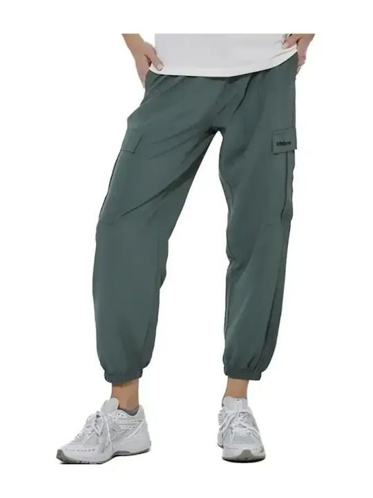 Pantaloni Cargo Din Țesătură Pentru Femei Cu Elastic Croială Lejeră Verzi