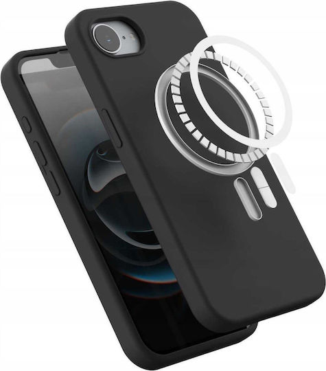 Spacecase Back Cover Σιλικόνης Μαύρο (iPhone 17e / 16e)