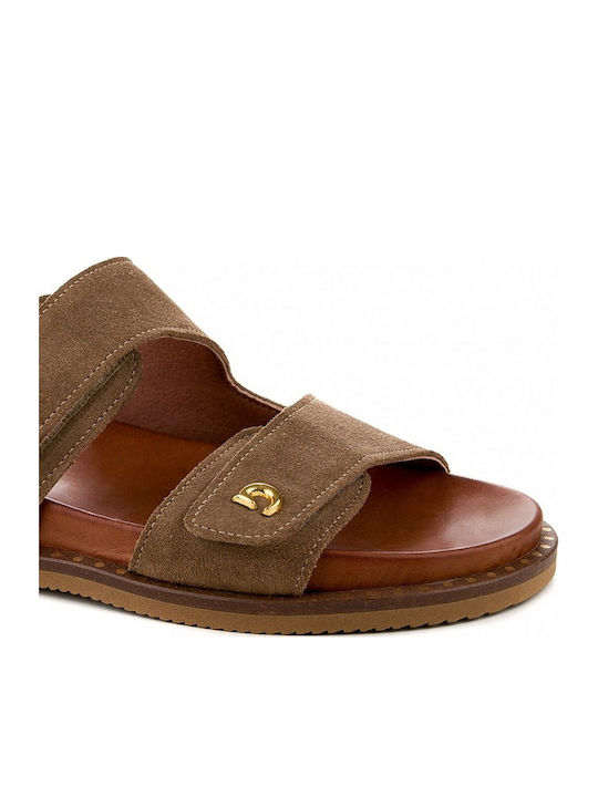 Δερμάτινα Γυναικεία Σανδάλια Light Brown