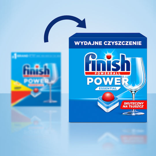 Finish Finish Powerball Power Essential Lemon Ταμπλέτες Πλυντήριο Πιάτων 90 Τεμάχια
