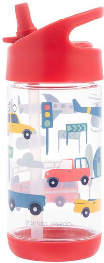 Stephen Joseph Kids Water Bottle Plastic with Straw Tritan 300ml