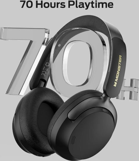 Monster Persona 3rd Căști Audio Wireless Bluetooth Over Ear cu 70 Ore Autonomie Negre