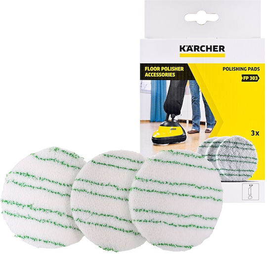 Karcher Floor Wiper Cloth Refill Polishing Felts for Sealed Parquet Laminate 3pcs 2.863-197.0