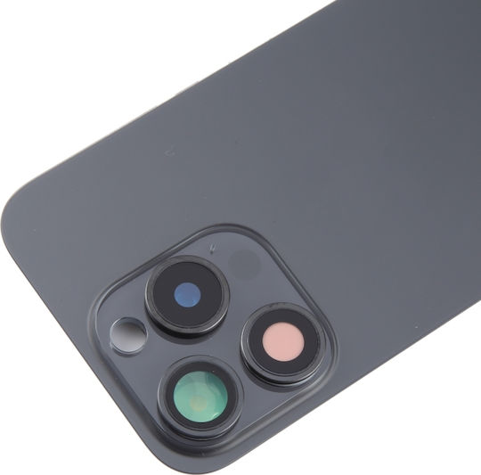 Καπάκι Μπαταρίας Camera Lens Cover + Magsafe Magnet Iphone 15 Pro Black