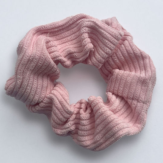 Classic Scrunchie Vintage Pink Ribbed Velvet Hair
