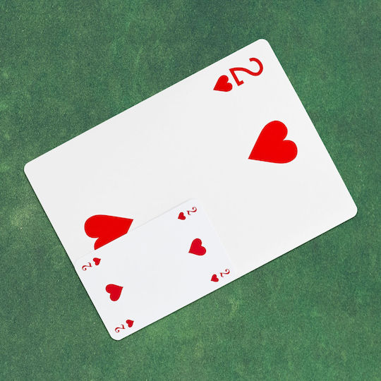 Relaxdays Jumbo 54 Poker Card Pack White Red Black 2x18x13 Cm