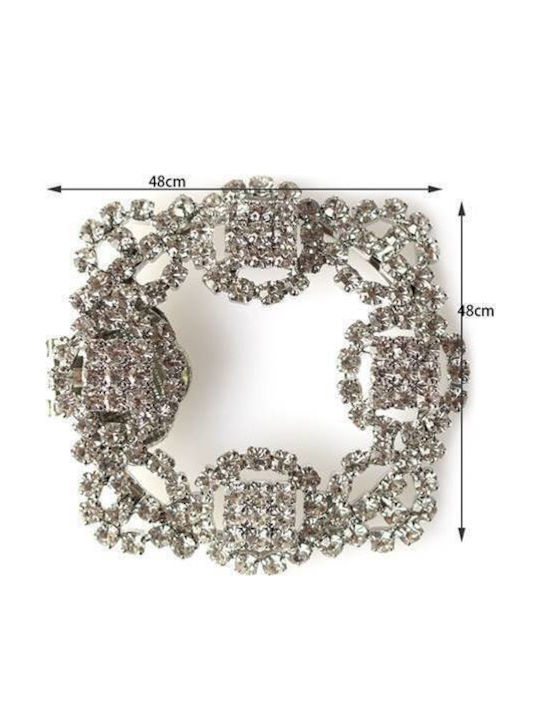 Set Pins Set Of 2 Square Brooch Shoe Clips Manolo Crystals Silver From Silver White