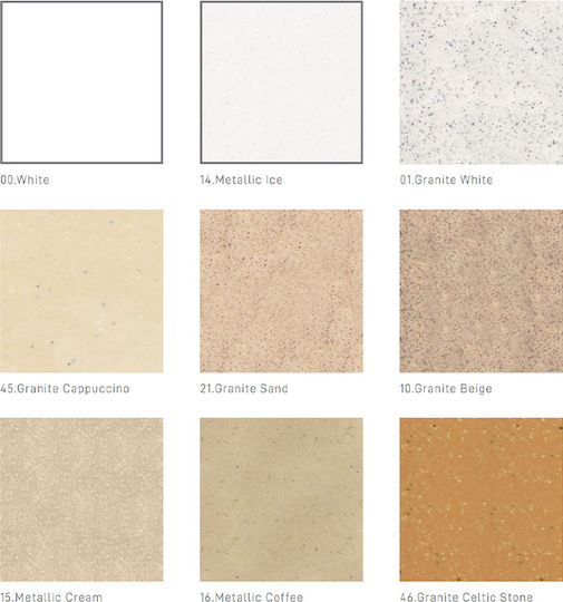 Sanitec Küchenspüle 326 Drop-In aus Flüssigem Granit M93xP51cm Beige