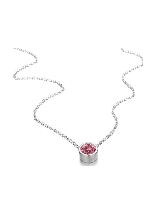Juli Rubin Halskette mit Roter Silber Kristall Choker Juli Rubin Halskette mit Roter Silber Kristall Choker