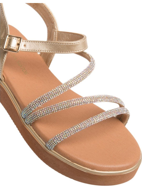 Women's Flat Sandals Gold