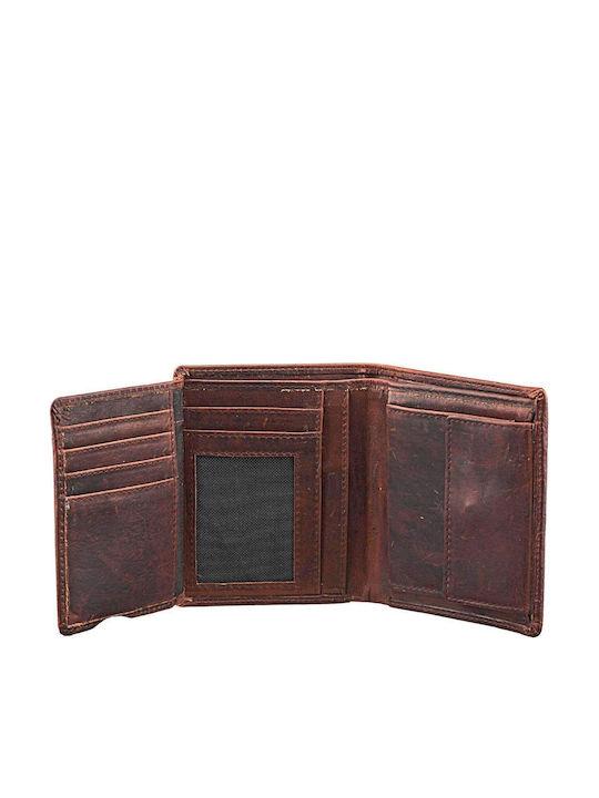 Leather Men's Wallet with RFID Tabac Brown