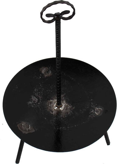 Steel disc grill with detachable legs and handle, diameter 51 cm