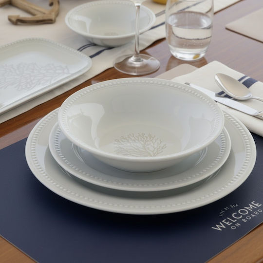 Marine Business Mare Shallow Serving Plate Made of Melamine Beige 27cm 6 Pieces