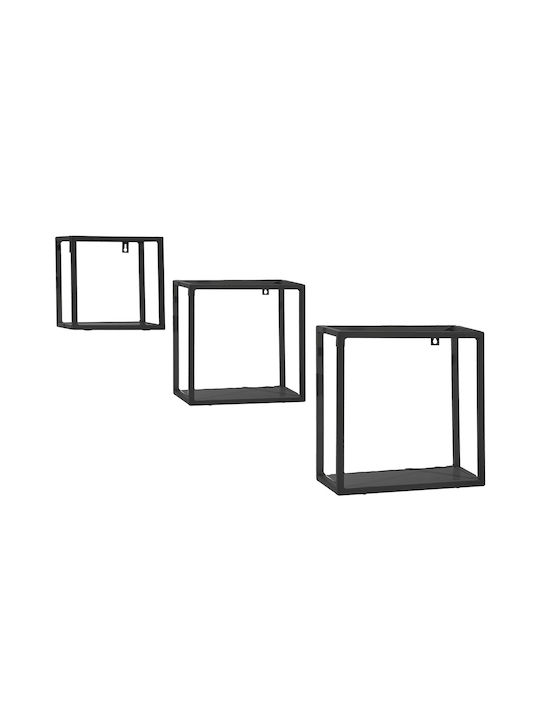 Wandregale Schwarz 3 Stück 30x11x30cm