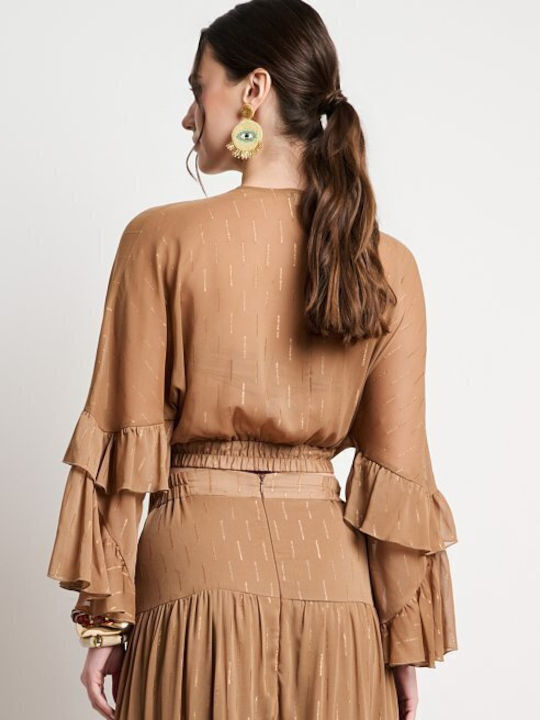 Women's Crop Top Brown