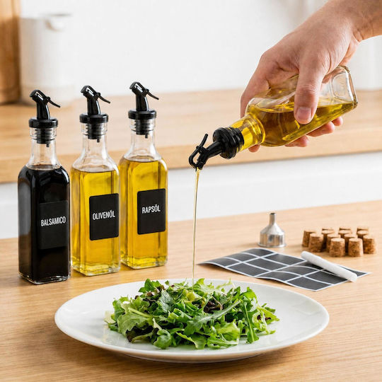 Relaxdays Glass Oil & Vinegar Dispenser Set with Flow 150ml