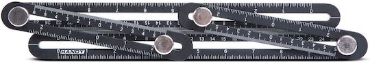 Multifunctional Metal Ruler Copying Angles Measurements 31 X 18 Cm