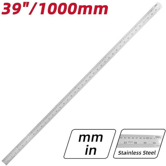 Metal Ruler Deli Dl8100 1000 Mm