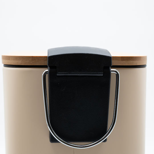 TnS Bamboo Slim Bamboo Καλαθάκι Μπάνιου Soft Close 5lt Μπεζ