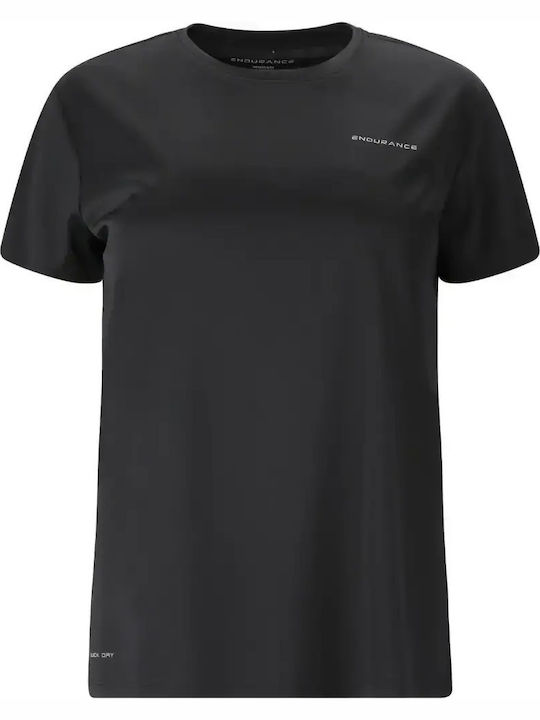 Damen Sport T-Shirt Schwarz
