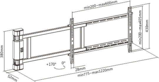 Electric Tv Stand Wall Mount 32" 75"