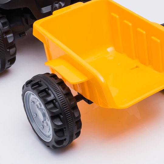 Kids Electric Tractor with Trailer 6 Volt Yellow
