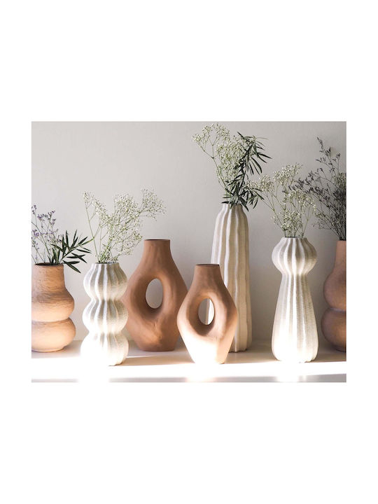 Andrea House Decorative Ceramic Vase Kaduna White 15x15xH38cm