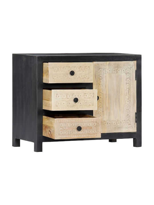 Wooden Sideboard with Drawers Gray 75x35x60cm
