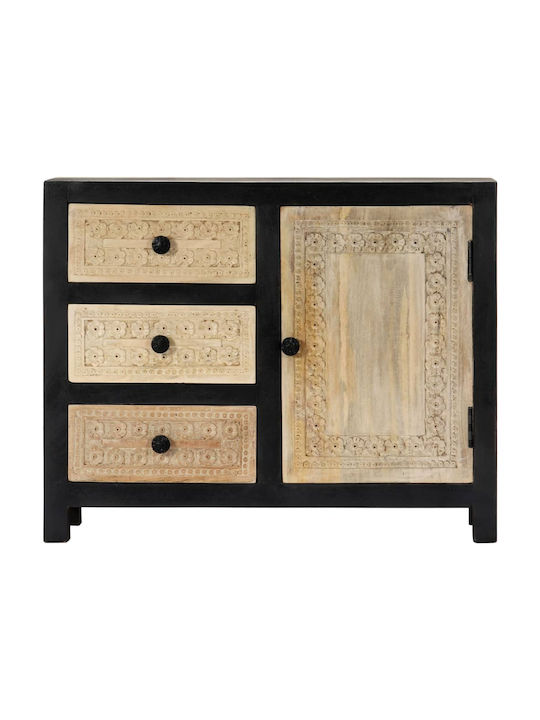 Wooden Sideboard with Drawers Gray 75x35x60cm