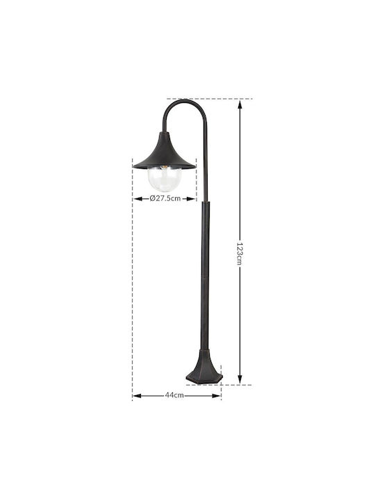 Bakaji Outdoor Floor Lamp for Exterior Spaces 60W IP44 for E27 Socket Black Bakaji Outdoor Floor Lamp for Exterior Spaces 60W IP44 for E27 Socket Black
