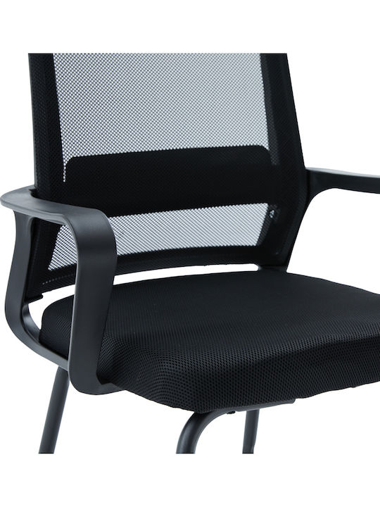 Visitor Chair Palma with Arms in Black Colour 46x52x94cm 2 Pieces