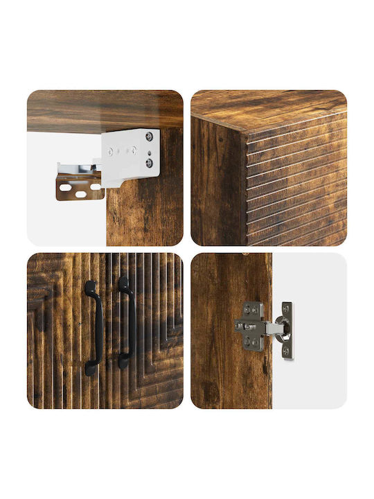 Smoked Oak Wood 66x34.5x90cm