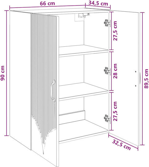 Dulap Suspendat Alb 66x34.5x90 cm