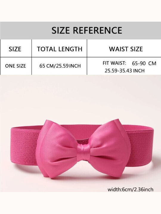 Wide Elastic Women's Belt Pink