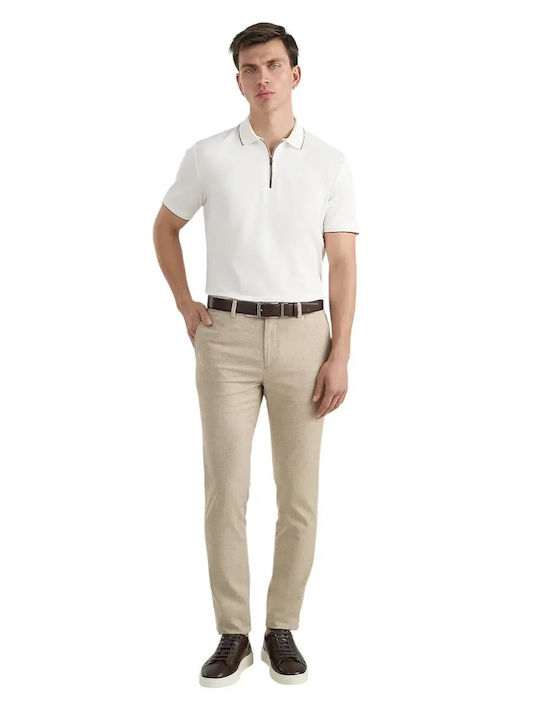 Chino Trousers In Slim Fit Beige