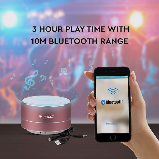 Boxă Bluetooth 3W Cu Durată De Viață A Bateriei Până La 3 Ore Roz 7715