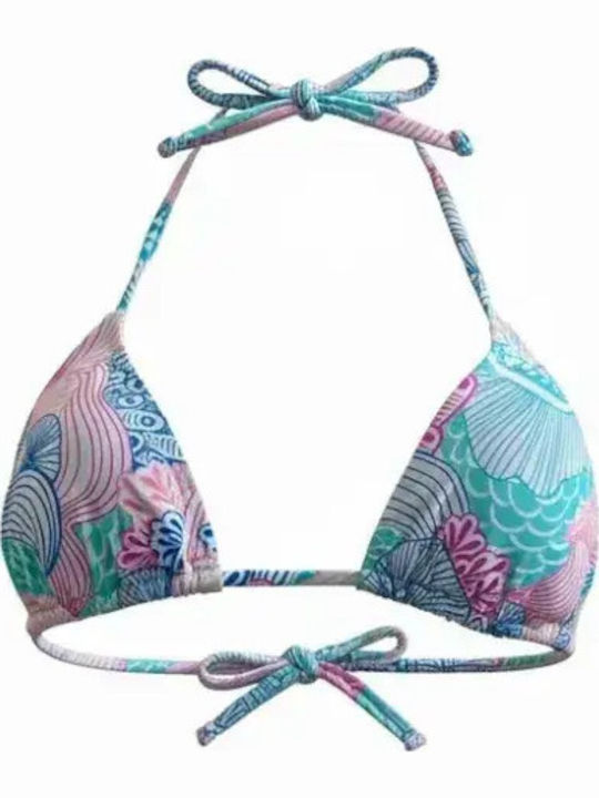 Set Bikini Triangle with Removable Padding Floral White