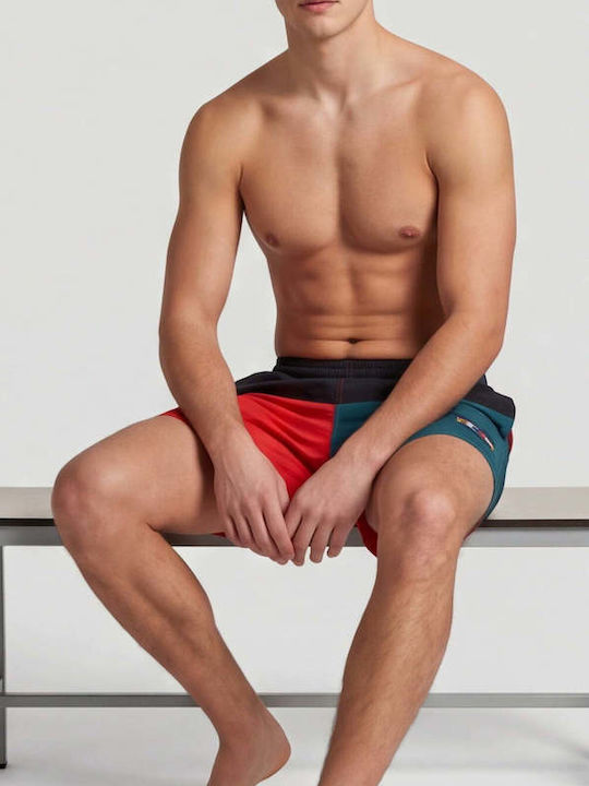 Men's Swimwear Shorts Red Striped