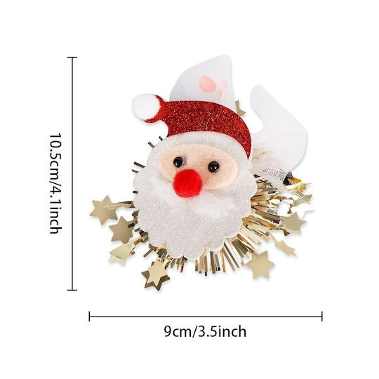 Hair Clip Alista Home Christmas Theme Santa Claus Design Fabric 10.5 X 9 Cm Multicolor