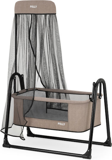 SteweHome Cradle with Mattress and Wheels Brown
