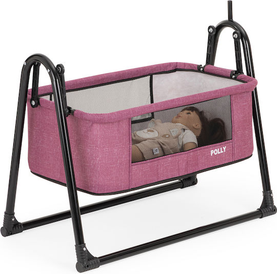 SteweHome Cradle with Mattress and Wheels Purple