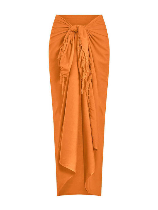 Celestino Women's Monochrome Dark Orange Pareo
