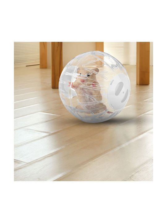 Relaxdays Hamster Ball White Lid White Transparent 18.5x18.5x18.5 Cm