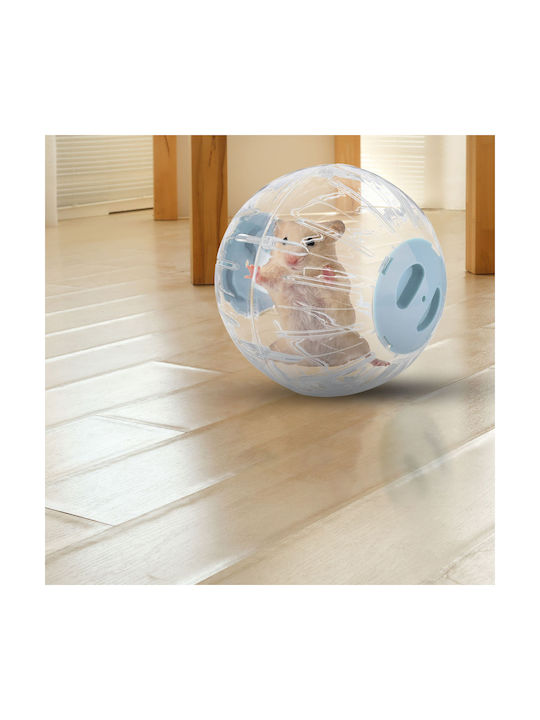 Relaxdays Hamster Ball Light Blue Lid Light Blue Transparent 18.5x18.5x18.5 Cm