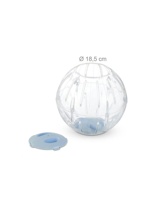 Relaxdays Hamster Ball Light Blue Lid Light Blue Transparent 18.5x18.5x18.5 Cm