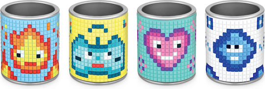 Pixel Pencil Holder 3d Texture 4 Designs 12 Pcs Display