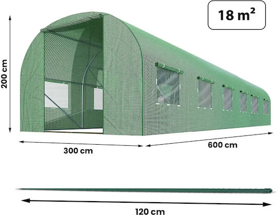 Seră De Grădină 3 X 6 M 18 M2 Plonos
