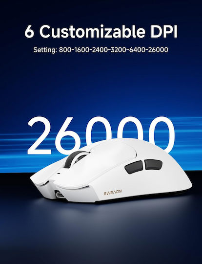 Eweadn S9 Безжична Геймърска Мишка 42000 DPI Черна