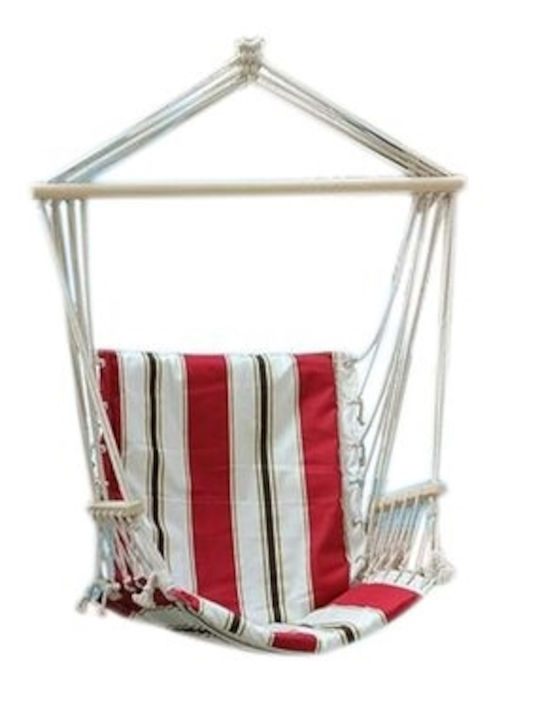SGTT Hamac Scaun Din Material Textil Roșu 100x50cm