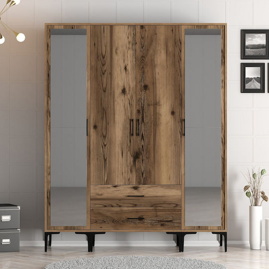 Τετράφυλλη Ντουλάπα Lidya 160x47x201cm